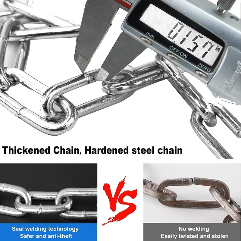 Chain Lock, Heavy Duty Anti-Theft Chain Lock, 2.72 Ft Security
