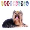 50 Pcs Little Pet Hair Clips Mini Peach Heart Hairpin