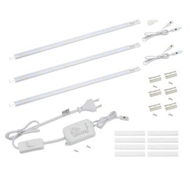 da LIGHT da LIGHT LED Unterbauleuchte mit Schalter 5W 400lm 3000k Warmwei? Lichtleiste Kchenlampe Vitrinenbeleuchtung Schrankbeleuchtung mit 3x26cm Stripes fr Kche Schrank Erweiterbar durch Stecksystem