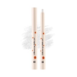 XIXI BOX Teardrop Bag Liner with Glitter, Natural Color, For Beginners, Ultra Fine Tip, Easy to Blur, Moisturizing Eye Makeup, Highlighter Pen, Portable Convenient, Eye Makeup Tool, #3 White