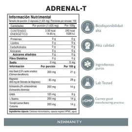 Adrenal-t Manejo De Stress Y Cortisol Magnesio Y Adaptogenos - Sin Sabor                                                                              