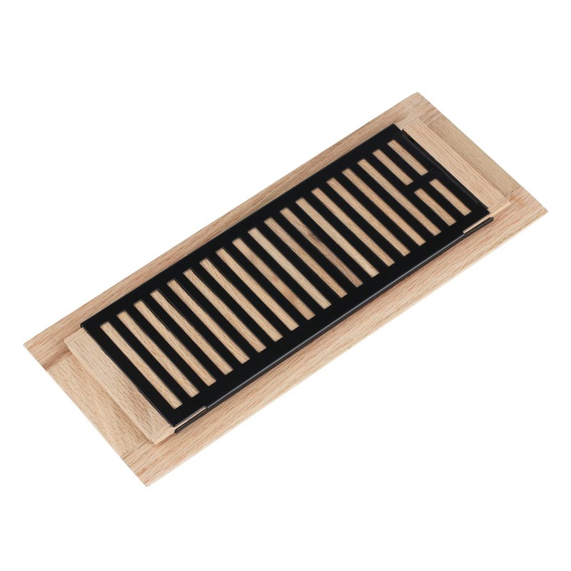 Hardwood White Oak Floor Register, Drop in Vent Cover, 4x12