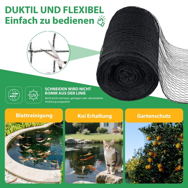 Pond Net, Bird Protection Net, Pigeon Net for Garden, 12