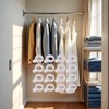 25Pcs White Plastic Windproof Hanger Hooks, Clothes Hanging Clips, Laundry