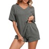 VINTATRE Womens Pajama Sets Ribbed Knit Lounge Set for Women