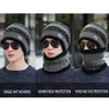 Winter Warm Elastic Soft Ear Protection Knitted Scarf hat Fleece