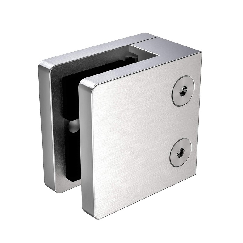 Glass Clamp Large Heavy Duty Square 2.17" for 3/8", 1/2"