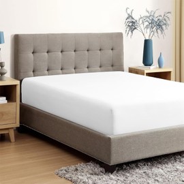 AL NOOR HOME Premium White Fitted Sheet - 100% Pure Egyptian Cotton with 300 TC - Hotel Quality 30cm Deep Single Fitted Bed Sheet