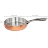 Berghoff Vintage Tri-Ply Copper 8in Deep Skillet, Hammered, Long Ergonomic