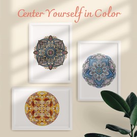 ColorIt Mandalas to Color Volume VI, Spiral Bound Adult Coloring Book, 50 Mandala Designs with Perforated Pages, Hardback Cover, Ink Blotter | for Arts and Crafts, Books Adults