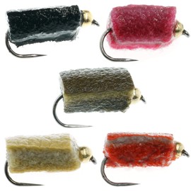 GoFly Genuine Domestic Control Fishing Flies "TG Pellet Original" 5 Colors Set of 5 Sizes Available (#10 (Total Length Approx. 0.6 inches (14 mm)))