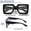 REAVEE 3 Pack Oversized Reading Glasses for Women Large Frame