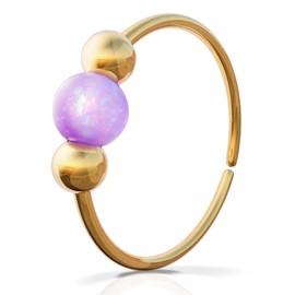 Pink Opal Cartilage Earring Hoop - 14k Gold Filled Cartilage Earrings ring,Opal Helix piercing Hoop