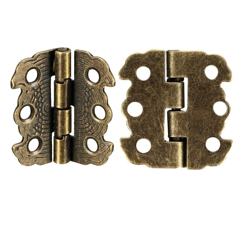sourcing map Retro Replacement Hinges with Screws 1.14 Inch Antique