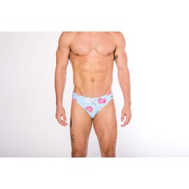 Argyle Grant Mens Swim Brief, Pool Party, Medium