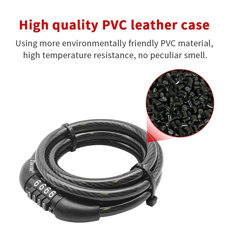 ACECYCLE Bicycle Cable Lock, Password Lock, Mountain Bike Road Bike