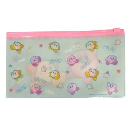 Friend Kirby of the Stars フラットビニールスライダーケースポーチ 7.9インチ(幅)×4.5インチ(高さ) ペンアクセサリー 多目的ケースバッグ 大人用