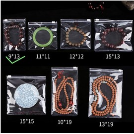 Self Seal PVC Pack Zipper Lock Bags, Clear Jewellery Anti Oxidation Bag Clarity Tarnish Prevention, Small Sealed Bag, Resealable Packaging or Storage of Jewellery, Earrings and Rings (9 x 13 cm/3.5 x