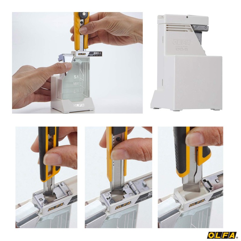 オルファ 裁断機 刃折器 ポキステーション 白 214BS 11.6cm×6.6cm×6.65cm