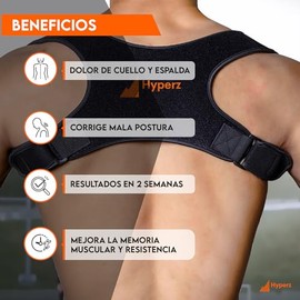 Hyperz - Corrector de Postura Ajustable, Faja Corrección de la Postura de Espalda Unitalla para Mujer, Hombre y Adolescentes, Alivio del Dolor de Homb