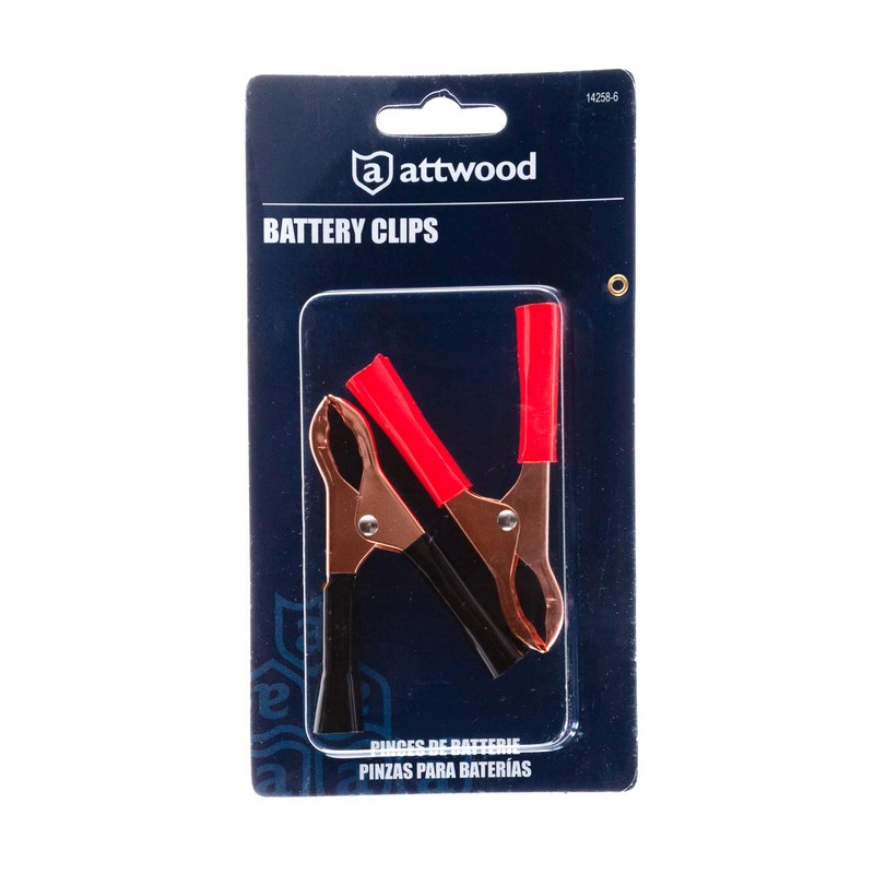 Attwood 14258-6 Copper-Plated Insulated Battery Clips, For Use Up To