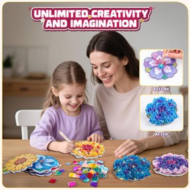 Poke-in Art,Princesas Mágicas, Kit de Arte para Niños, Kits de Manualidades de Madera, Actividad Creativa, Regalos para Niñas y Niños de 4-12 Años