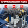 1/2’’ NPT Flat Face Hydraulic Quick Couplers, Skid Steer Hydraulic