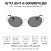 PROUDDEMON Retro Oval Sunglasses for Women Men Trendy Small Round