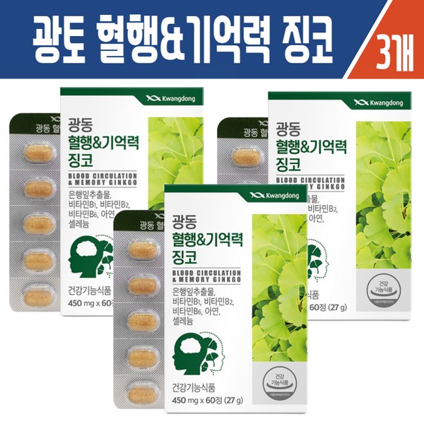 Haesoldam Guangdong blood flow memory Ginkgo 60 tablets x 3