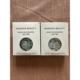Karizma Beauty Silver Holographic Glitter KARIZMA BEAUTY Festival Face Body Hair - 2 Boxes