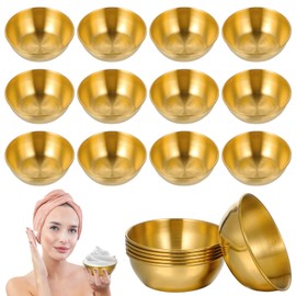 wutfuooo 12 Pcs DIY Face Mask Mixing Bowl 3.23" Stainless Steel Esthetician Facial Mask Bowl Facial Bowls Small Mixing Bowls Esthetician Supplies for Lady Women Skincare Home Salon Cosmetic Beauty