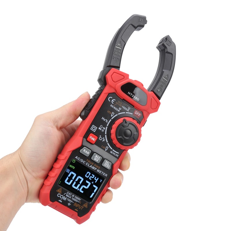 HT208D 6000 Count AC/DC Digital Clamp Meter Multifunctional Multimeter for