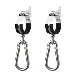 HhdvdyWgd 2Pcs Flagpole Clip Kit - Stainless Steel Adjustable Flag Clips for Boat Flag,Truck Flag Mount, RV & Garden Flagpole, Windproof Attachment Hardware (Large)