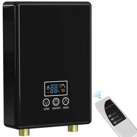Kweetle Tankless Electric Water Heater,110V 5500W Under Sink Instant Water Heater with Digital Display Touch Screen&Remote Control On-Demand for Point Of Use for Kitchen,Laundry,RVs