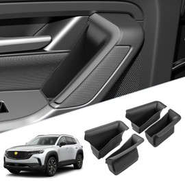 SKTU 4PCS for 2023 2024 2025 Mazda CX-50 Door Side Storage Box for 2023 2024 2025 Mazda CX-50 Door Handle Organizer Mazda CX-50 2023 2024 2025 Accessories Phone Container Key Holder Tray