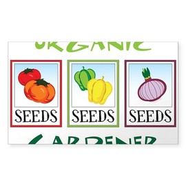 CafePress Organic Gardner Rectangle Bumper Sticker Car Decal