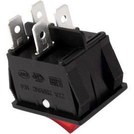 HKAOSDUUH HY12-9-4 Double Rocker Switch 4 Pin On/Off Pushbutton Electrical Switch, 20 Amp 125/250V IP55 Heavy Duty Replacement for Shop Vac, Electric Welding Machine & Household Appliances