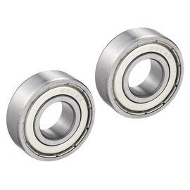 ACROPIX 15mm x 35mm x 11mm 6202Z Single Shield Deep Groove Ball Bearing Silver Tone - Pack of 2