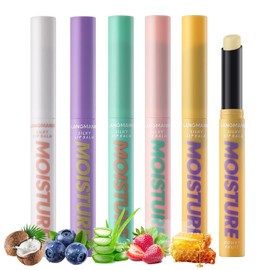 5-Pack Fruit Silky Lip Balm Set | Deeply Hydrating & Nourishing | Blueberry, Strawberry, Honey, Coconut, Aloe Vera | Smooth, Soft Lips | Moisturizes & Protects | Long-Lasting Lip Care