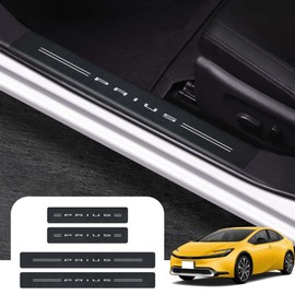 SUVVNE Toyota Dedicated New Prius 60 Series Side Step Guard, PRIUS 60 Series Car, Side Step (January 2023 - Present), Leather Material, Scuff Plate, Scratch Protection, Dirt Prevention, Car Door