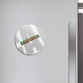 Unbranded California USA State Animal Word | 4'' X 4'' Round Decorative Magnet