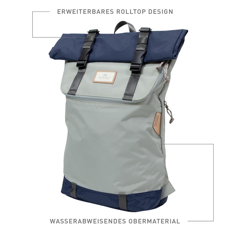 Doughnut Unisex Jungle Series Backpack, Light Grey X Navy