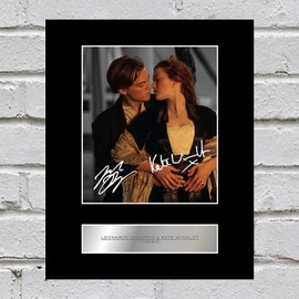 Leonardo Dicaprio Kate Winslet Signed Mounted Photo Display Titanic
