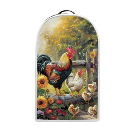 ZDCUSTOM Farmhouse Theme Blender Appliance Cover Kitchen Blender Cover Portable Blender Dust Cover Coffee Maker Protector Rooster Hen Sunflower