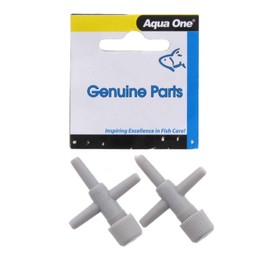 Aquarium Air Line T Control Valve 2 Pieces per Pack Fish Tank 10413 Aqua One
