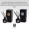 Reed Diffuser Set, Jasmine, Oud & Sandalwood, 6 Reed Sticks,