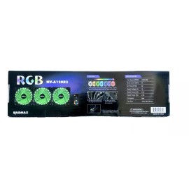 Raidmax Gaming Tower PC NV-A120R3 RGB FAN 3 Pack Multicolor Lighting with Remote