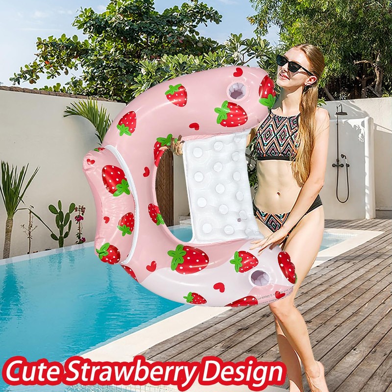 Inflatable Pool Float Chairs -Floating Pool Chair Lounge Floats for