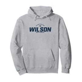 Wilson North Carolina NC Sports Logo Vintage Athletic Navy Pullover Hoodie