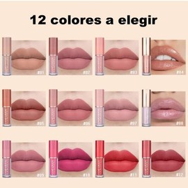 FARSEE12 kit de labiales, vaso antiadherente de larga duración, brillo labial que no se desvanece, juego de lápices labiales para una apariencia brillante, regalo para amigos, novias